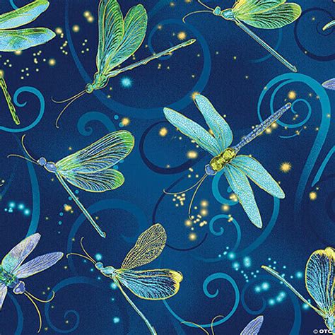 dragonfly dance fabric benartex